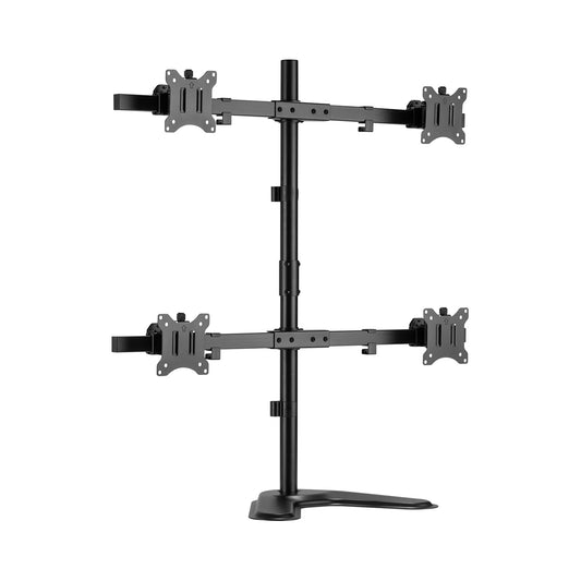 Supporto da tavolo per 4 monitor PC 17"- 32" Regolabili in Altezza Girevoli Rotanti Inclinabili