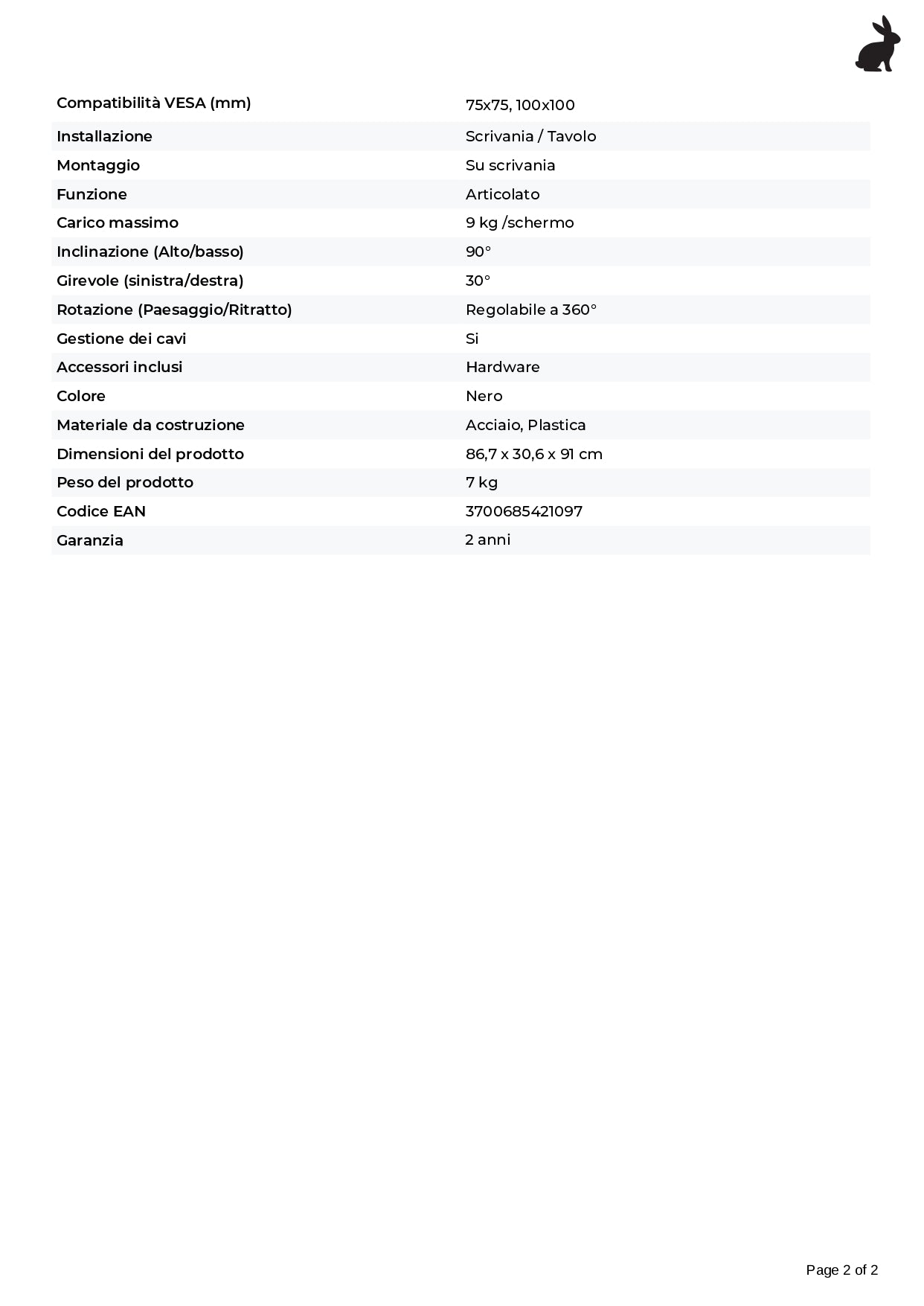 Supporto da tavolo per 4 monitor PC 17"- 32" Regolabili in Altezza Girevoli Rotanti Inclinabili