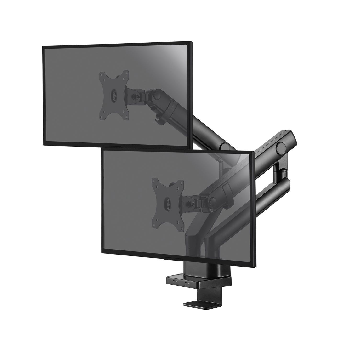 Supporto da scrivania Full Motion per 2 monitor 13"-32" Regolabili in Altezza Girevoli Rotanti Inclinabili