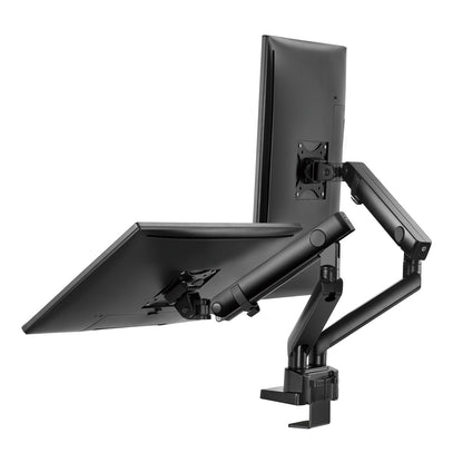 Supporto da scrivania Full Motion per 2 monitor 13"-32" Regolabili in Altezza Girevoli Rotanti Inclinabili