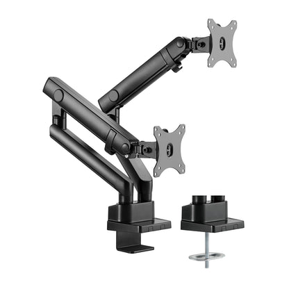 Supporto da scrivania Full Motion per 2 monitor 13"-32" Regolabili in Altezza Girevoli Rotanti Inclinabili