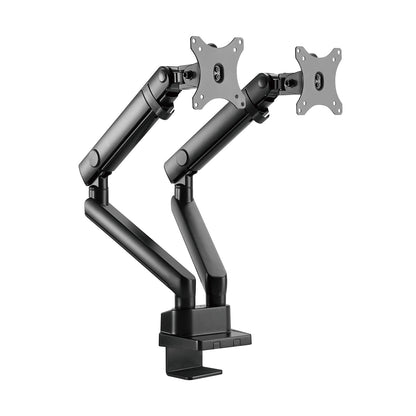 Supporto da scrivania Full Motion per 2 monitor 13"-32" Regolabili in Altezza Girevoli Rotanti Inclinabili