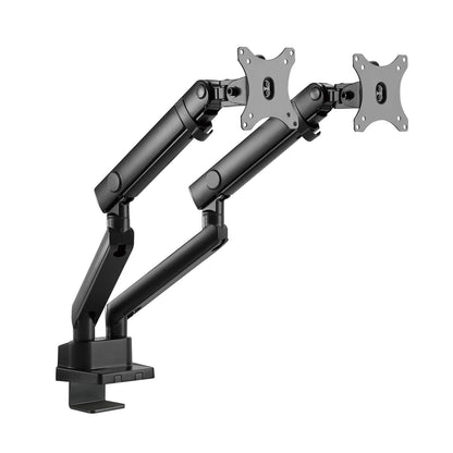 Supporto da scrivania Full Motion per 2 monitor 13"-32" Regolabili in Altezza Girevoli Rotanti Inclinabili