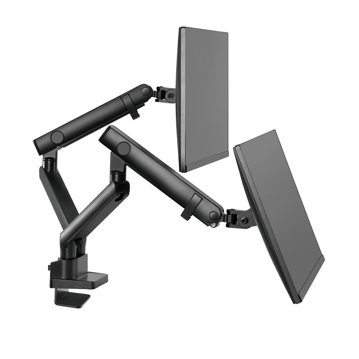 Supporto da scrivania Full Motion per 2 monitor 13"-32" Regolabili in Altezza Girevoli Rotanti Inclinabili