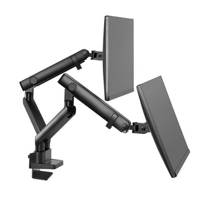 Supporto da scrivania Full Motion per 2 monitor 13"-32" Regolabili in Altezza Girevoli Rotanti Inclinabili