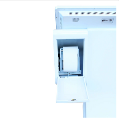 Chiosco interattivo Touch 21.5'', Windows 10, con lettore di codici QR e stampante