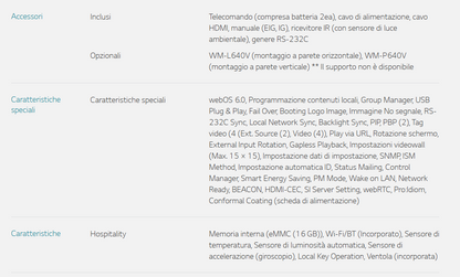 Schermo professionale LG 49’’ ad alta luminosità per vetrine